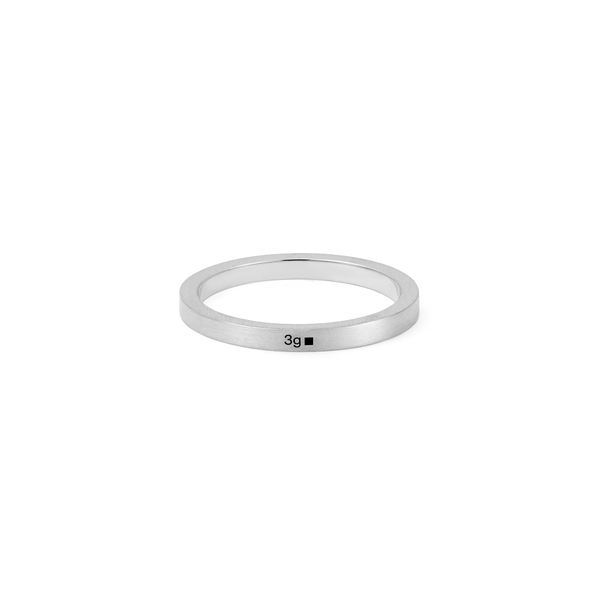 3g Brushed Silver Ribbon Ring