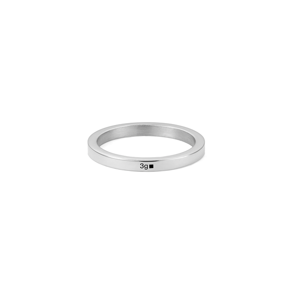 3g Polished Silver Ribbon Ring