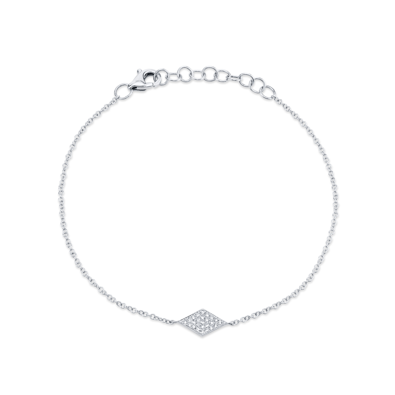 White Gold Bracelet with Diamond Pave image number 0