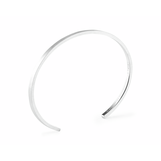 7g Brushed Silver Ribbon Bracelet image number 3
