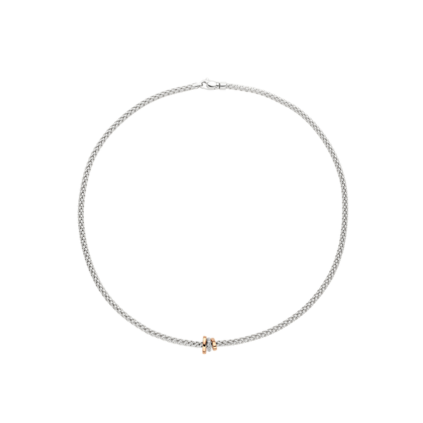 Prima White Gold Necklace with Diamonds