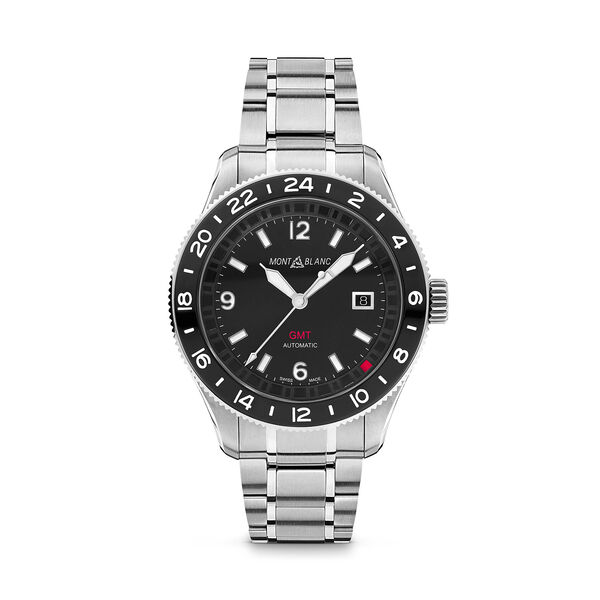 Montblanc 1858 GMT 42 mm in Stainless Steel