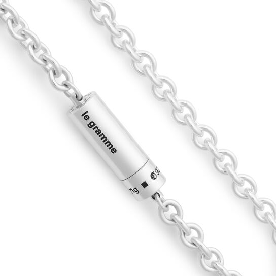 11g Polished Silver Chain Cable Bracelet image number 2