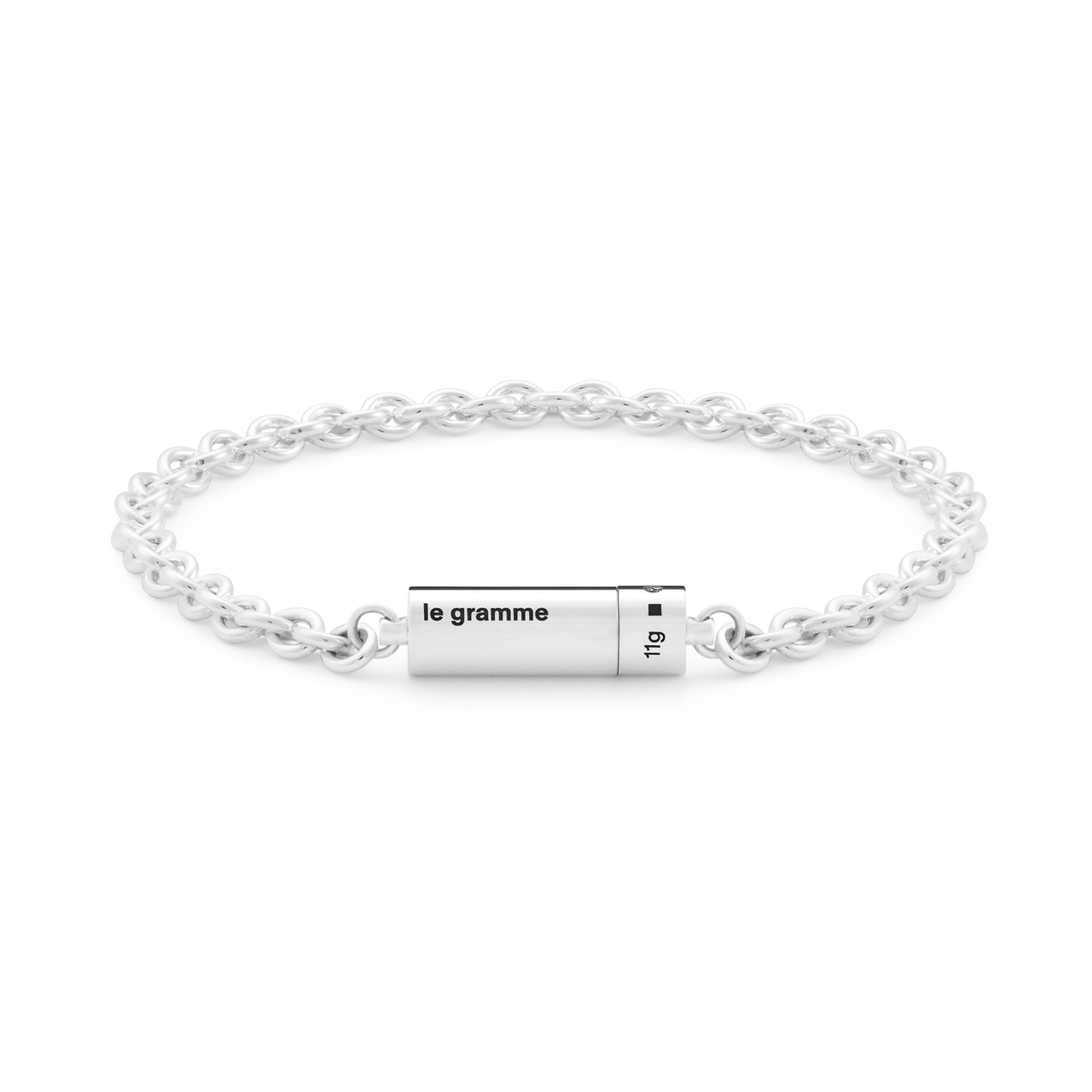 Le Gramme 11g Polished Silver Chain Cable Bracelet CARPO1711 Front image number 0