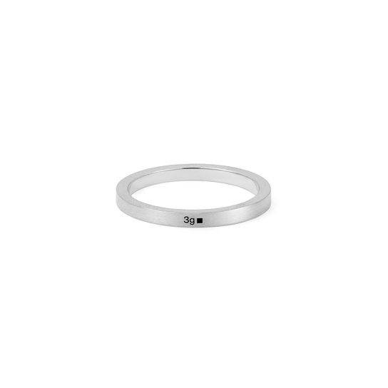 Le Gramme 3g Brushed Silver Ribbon Ring CARBR01103 Front image number 0