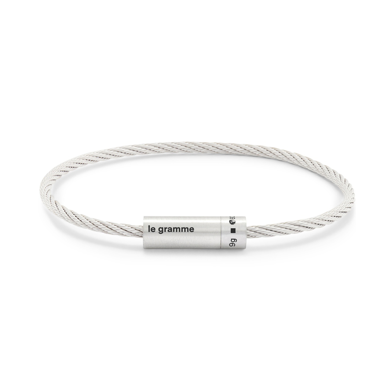 Le Gramme 9g Brushed Silver Cable Bracelet CARBR05109 Front image number 0