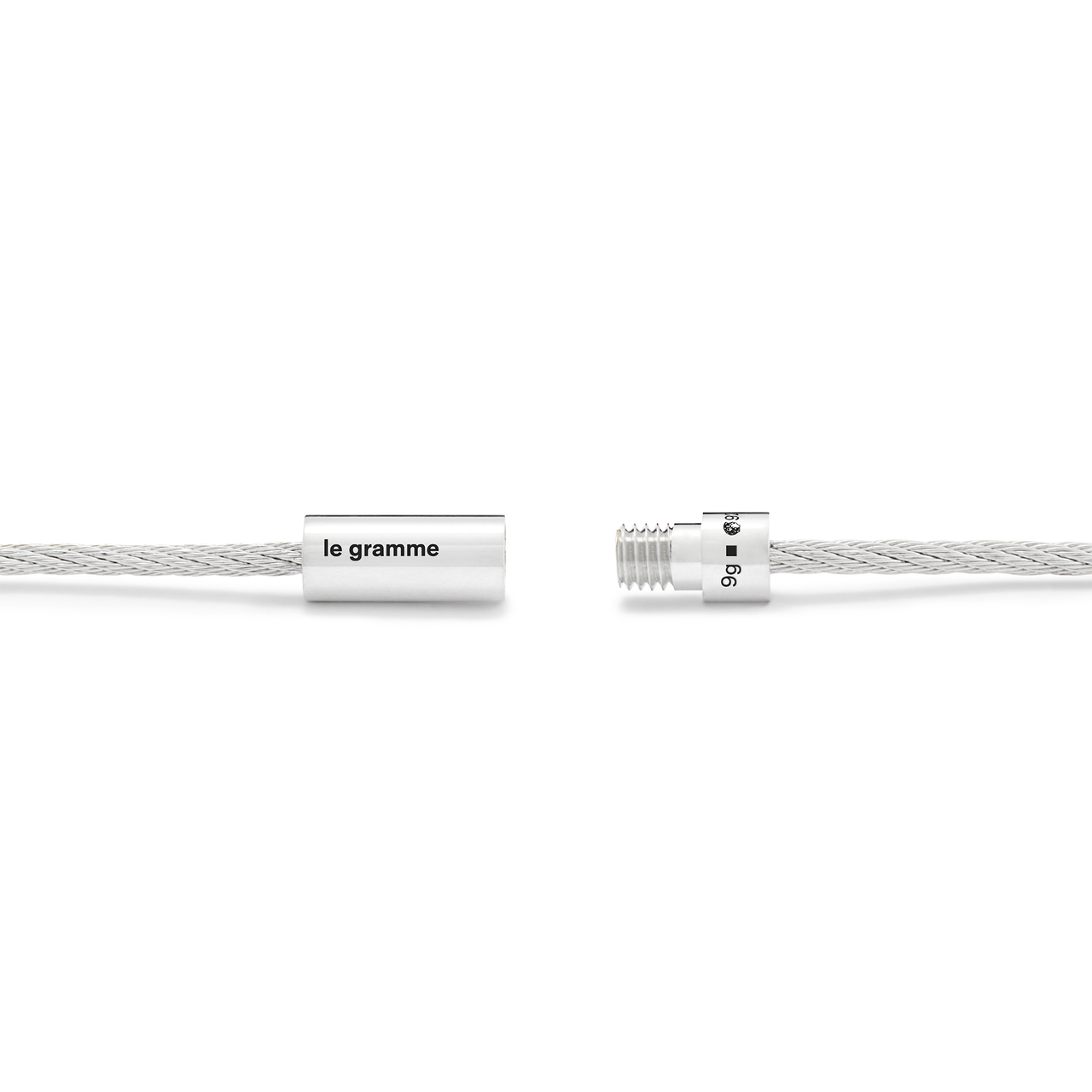 9g Polished Silver Cable Bracelet image number 2