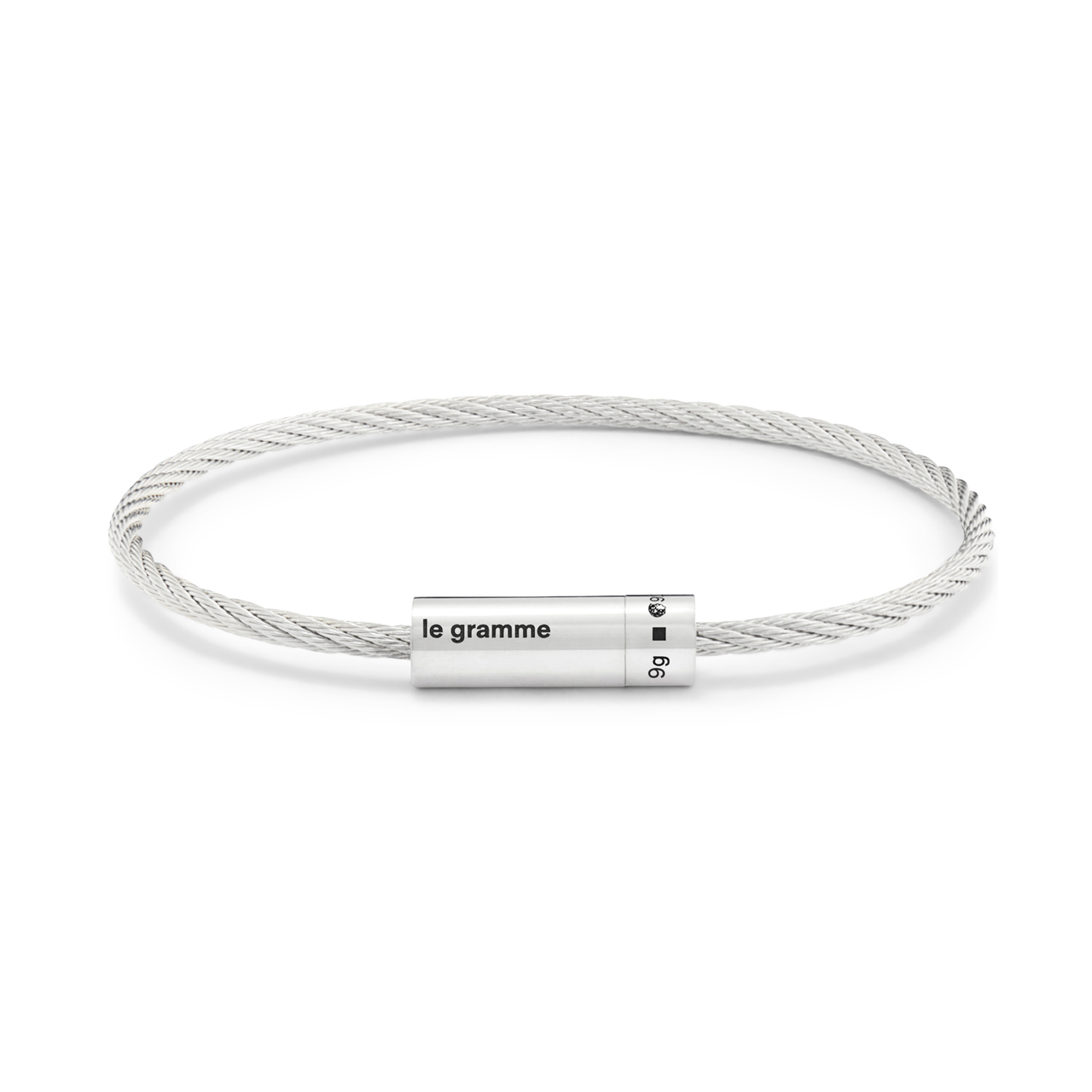 Le Gramme 9g Polished Silver Cable Bracelet CARPO05109 Front image number 0