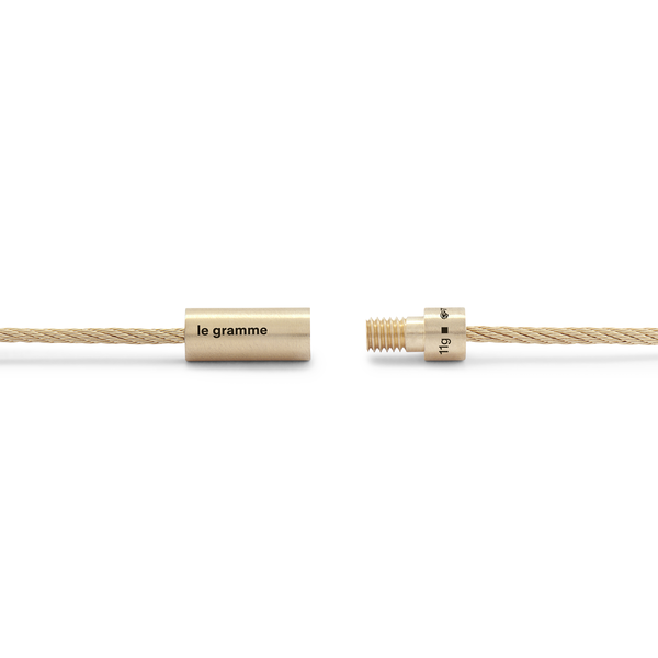 11g Brushed Yellow Gold Cable Bracelet