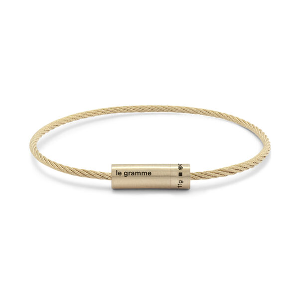 11g Brushed Yellow Gold Cable Bracelet