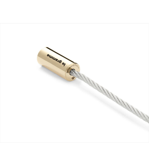 7g Polished Silver and Yellow Gold Cable Bracelet