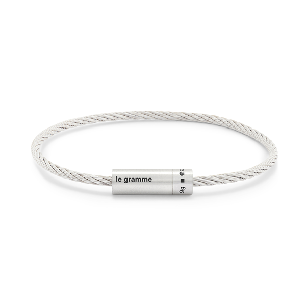 9g Brushed Silver Cable Bracelet