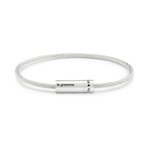 9g Polished Silver Cable Bracelet