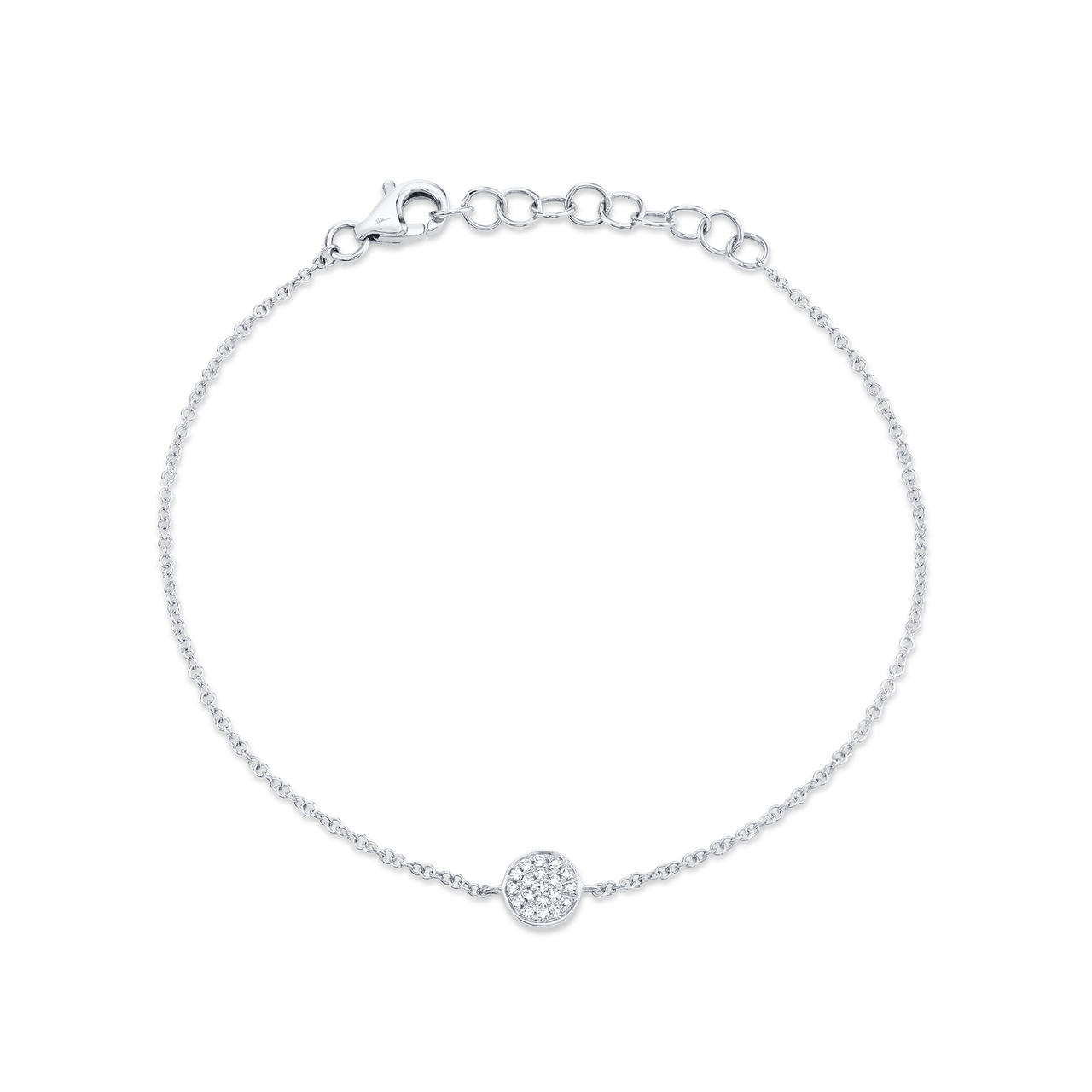 White Gold Bracelet with Diamond  Pave image number 0