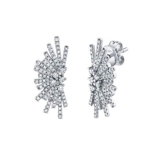 White Gold Earrings with Diamonds image number 0