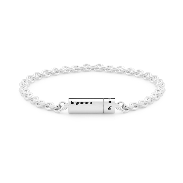 11g Polished Silver Chain Cable Bracelet