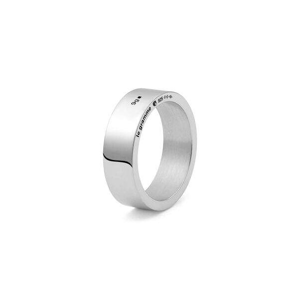 9g Polished Silver Ribbon Ring