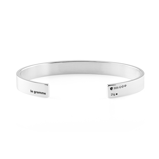 Le Gramme 21g Polished Silver Ribbon Bracelet CARPO0121 Front image number 0