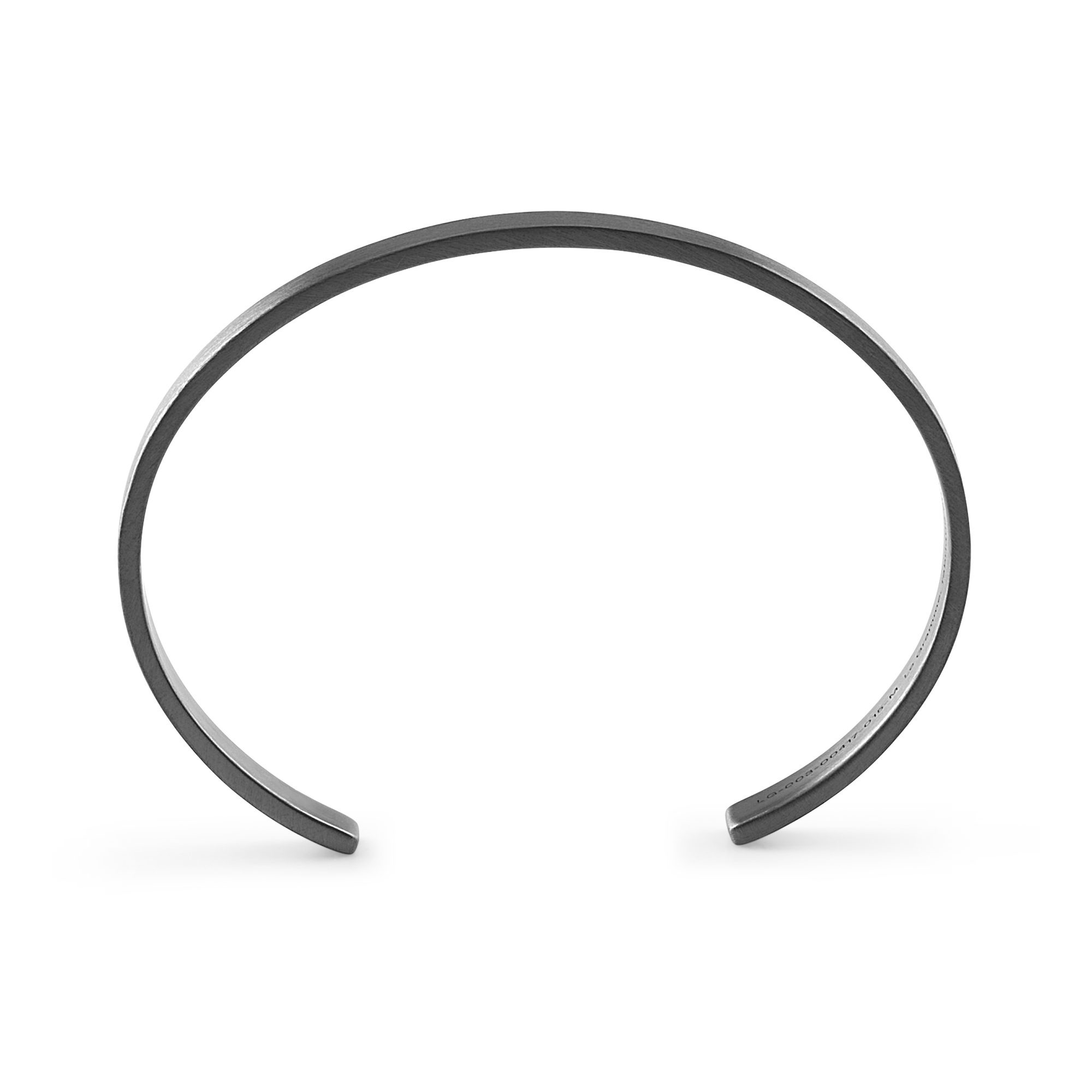 21g Brushed Black Silver Ribbon Bracelet