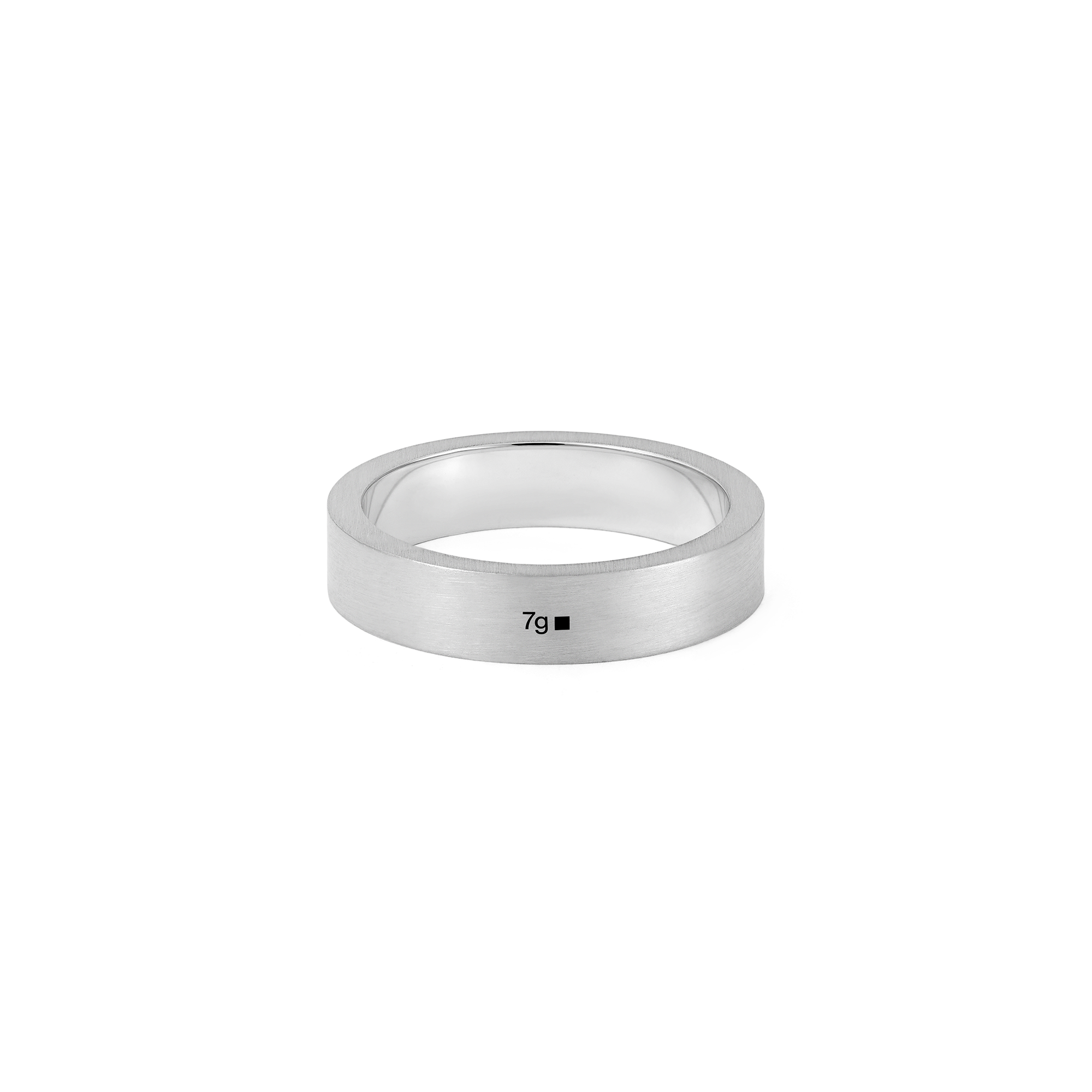 7g Brushed Silver Ribbon Ring