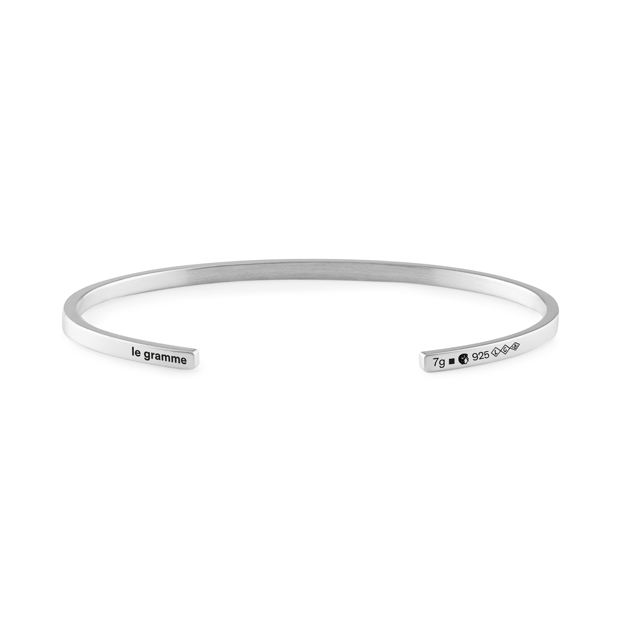 7g Polished Silver Ribbon Bracelet
