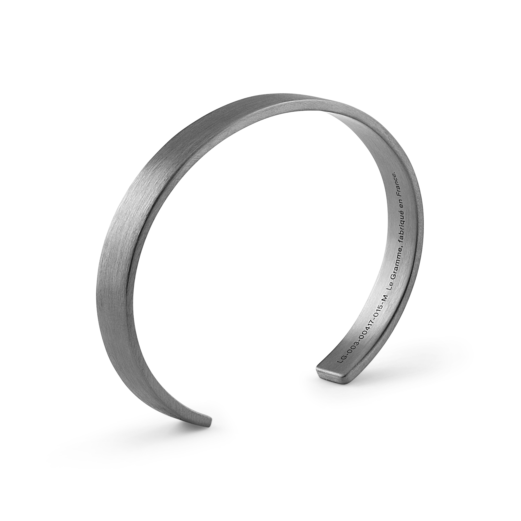 21g Brushed Black Silver Ribbon Bracelet