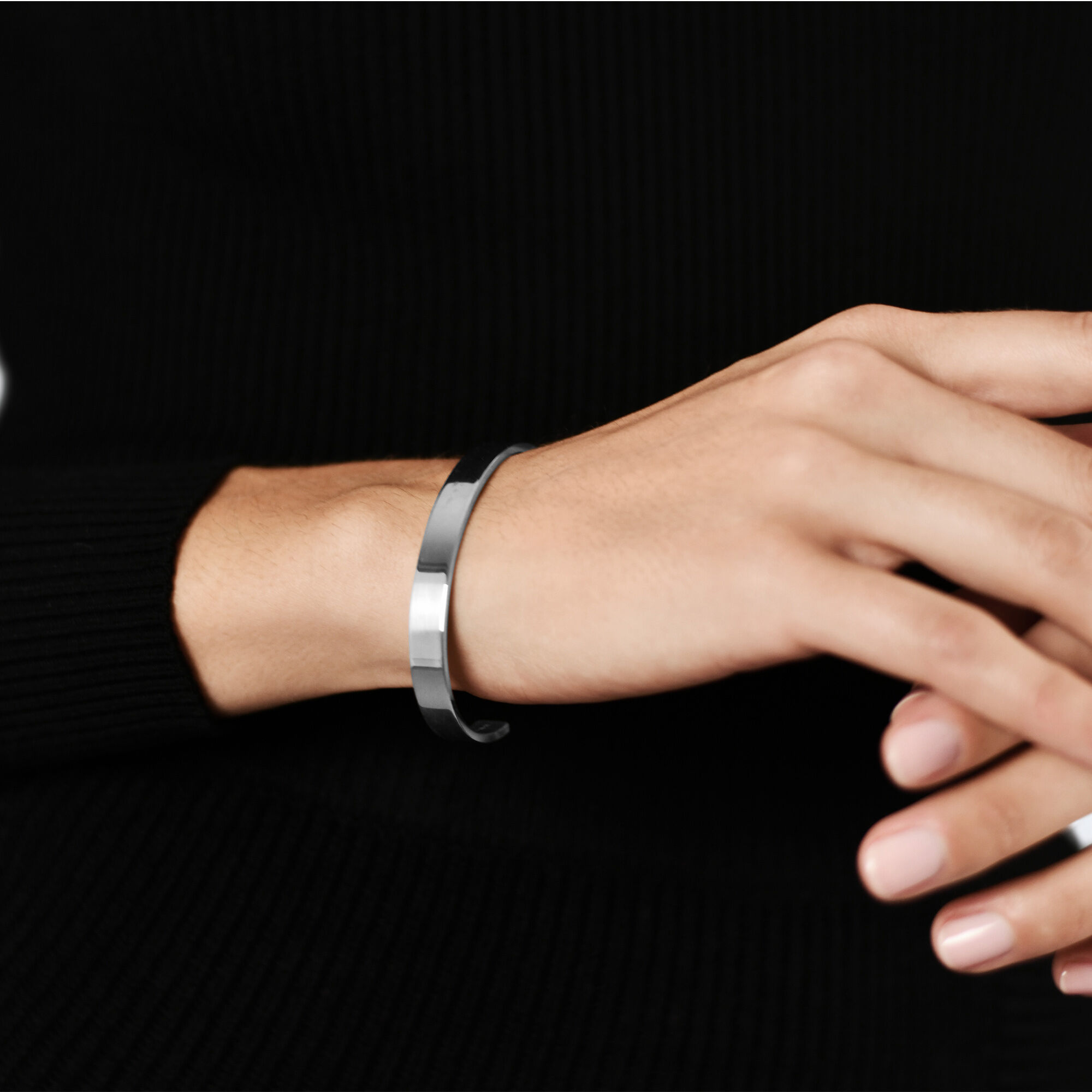 21g Polished Silver Ribbon Bracelet