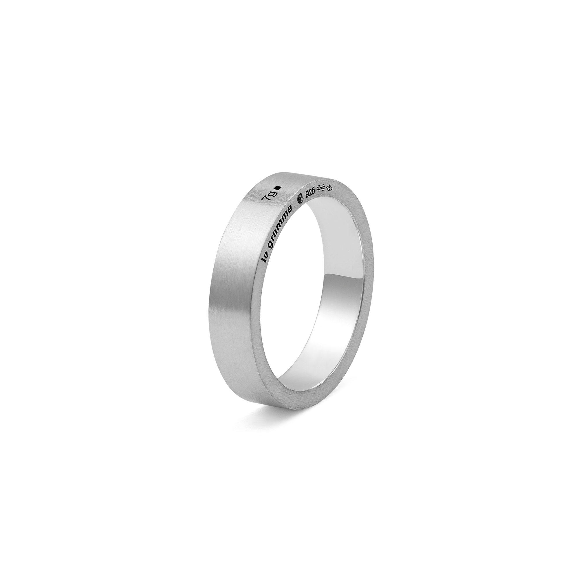 7g Brushed Silver Ribbon Ring