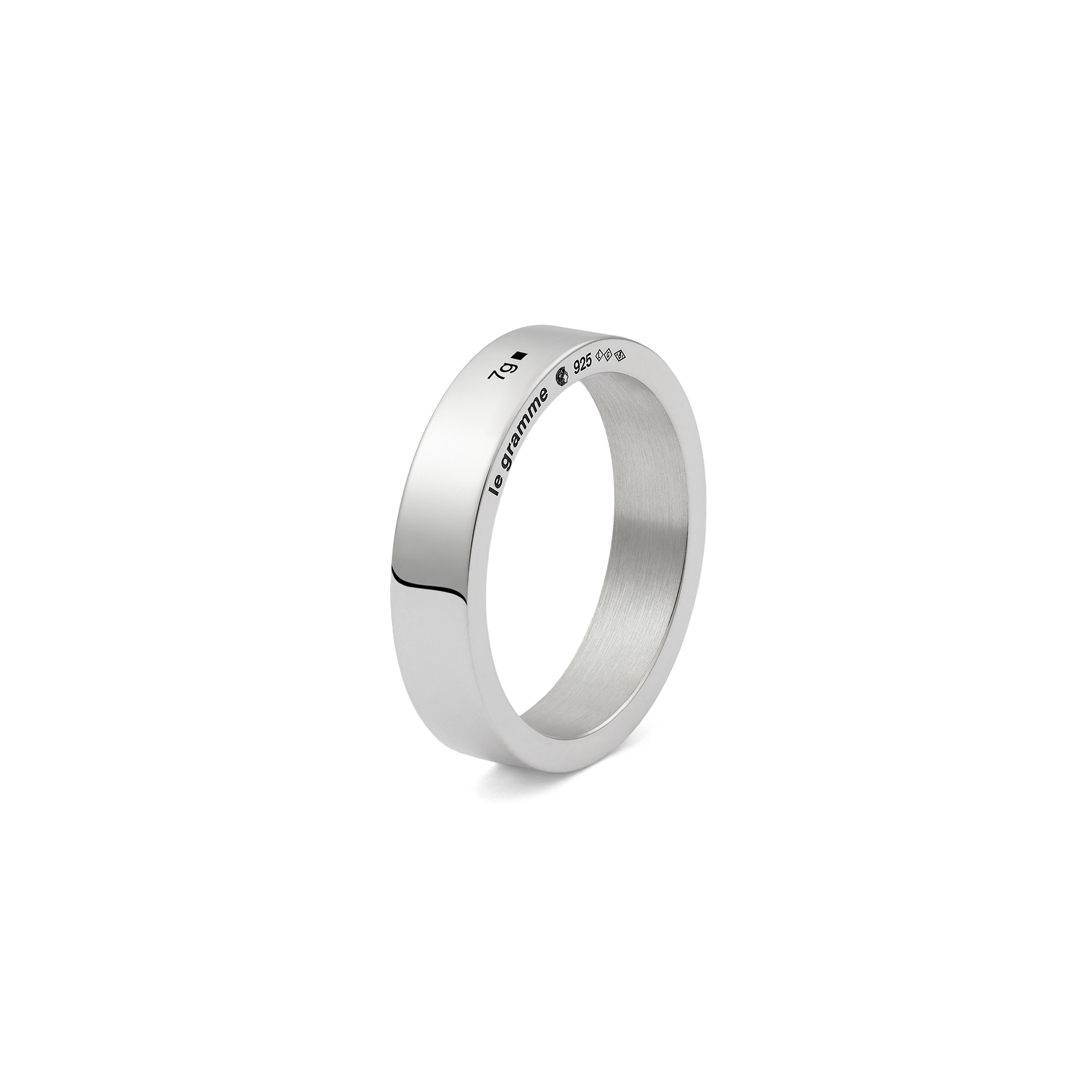 7g Polished Silver Ribbon Ring
