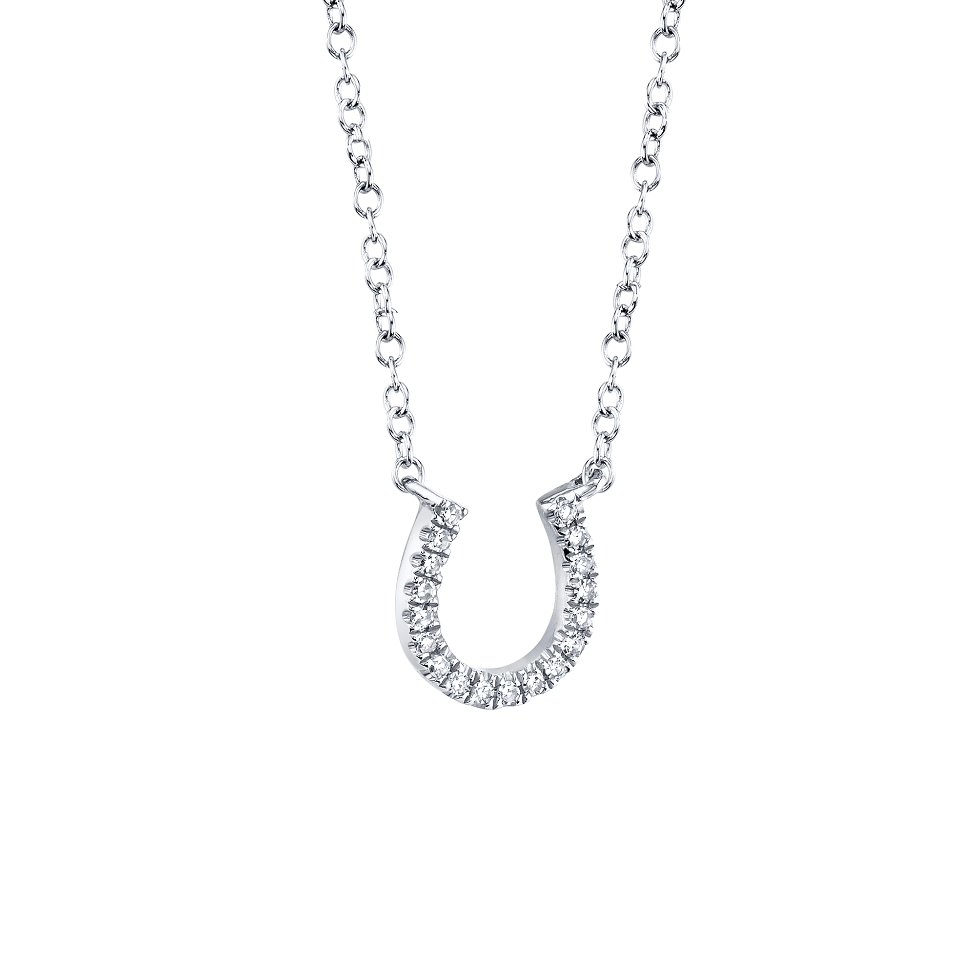 Kate Gold and Diamond Pavé Horseshoe Pendant