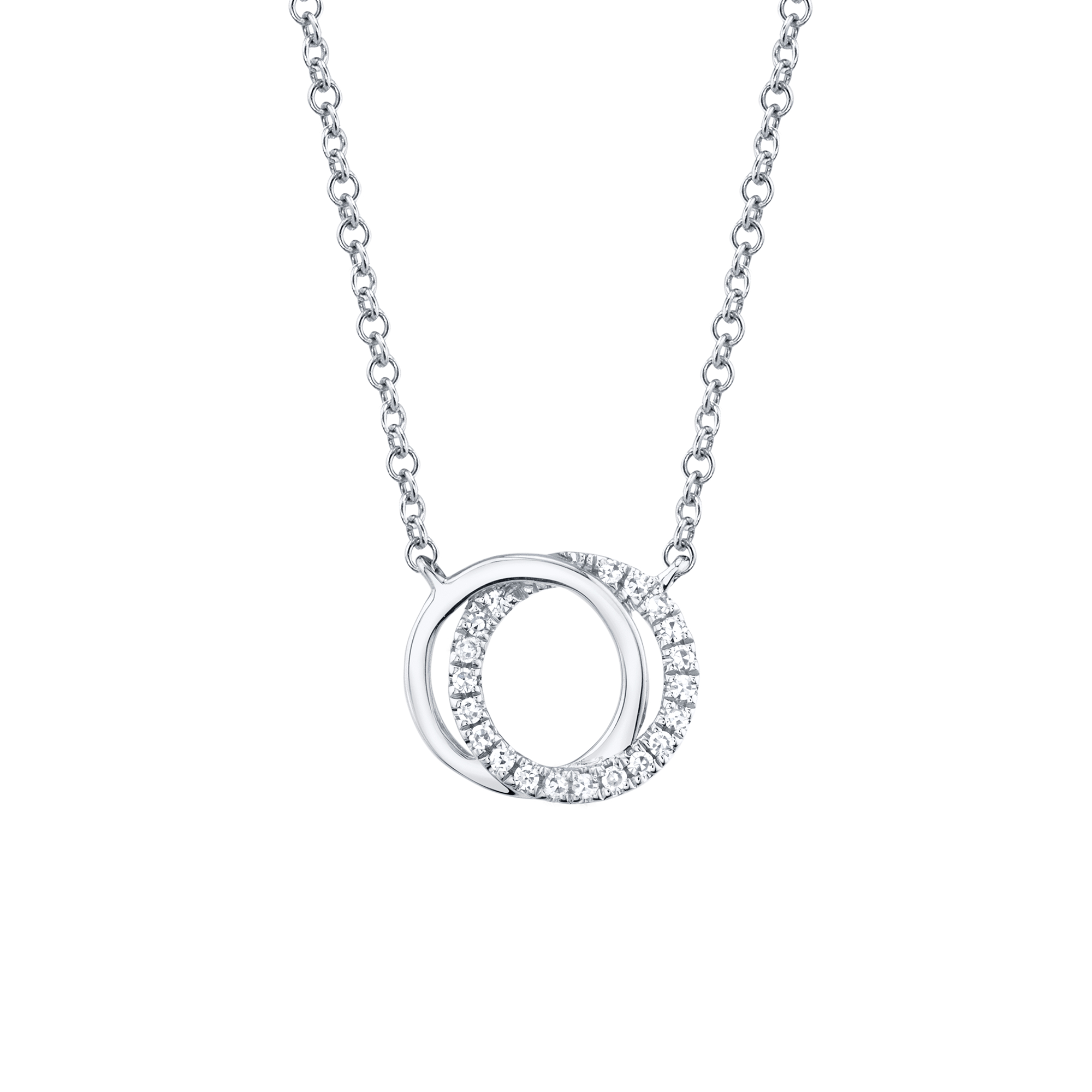 Kate White Gold and Diamond Pavé Pendant