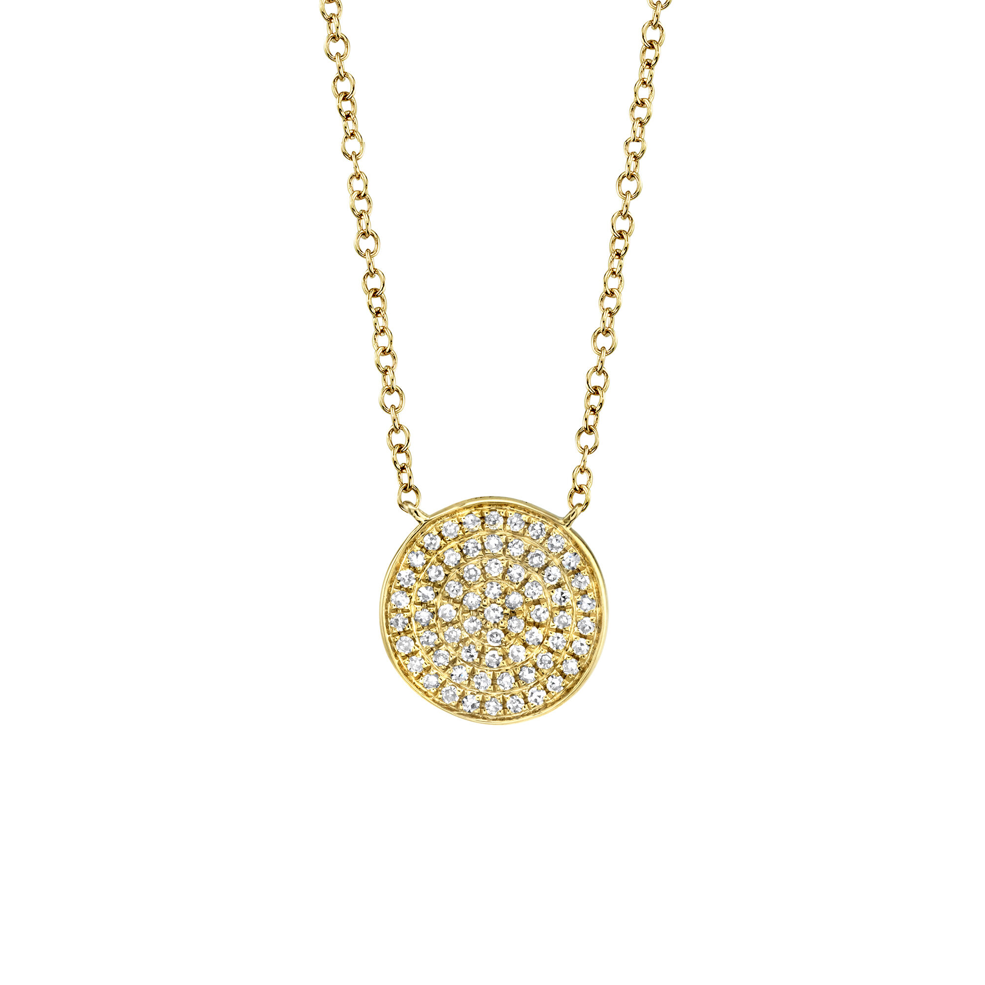 Kate Yellow Gold and Diamond Pavé Pendant