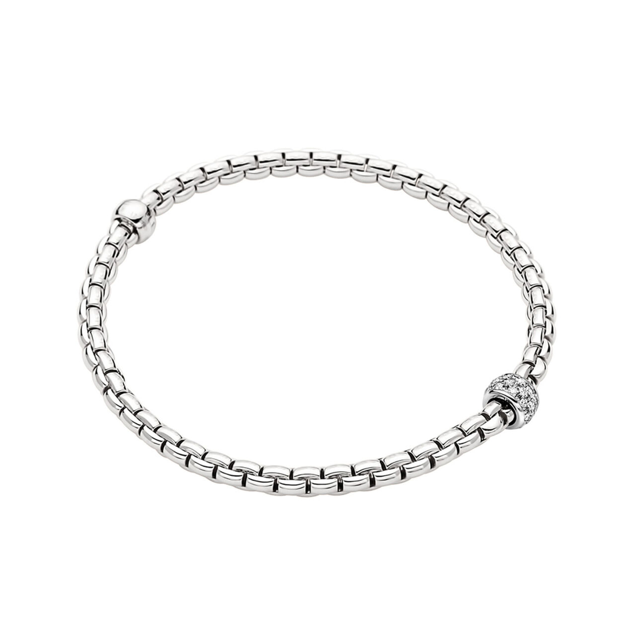 Fope Eka White Gold Bracelet 733B PAVE_B Front image number 0