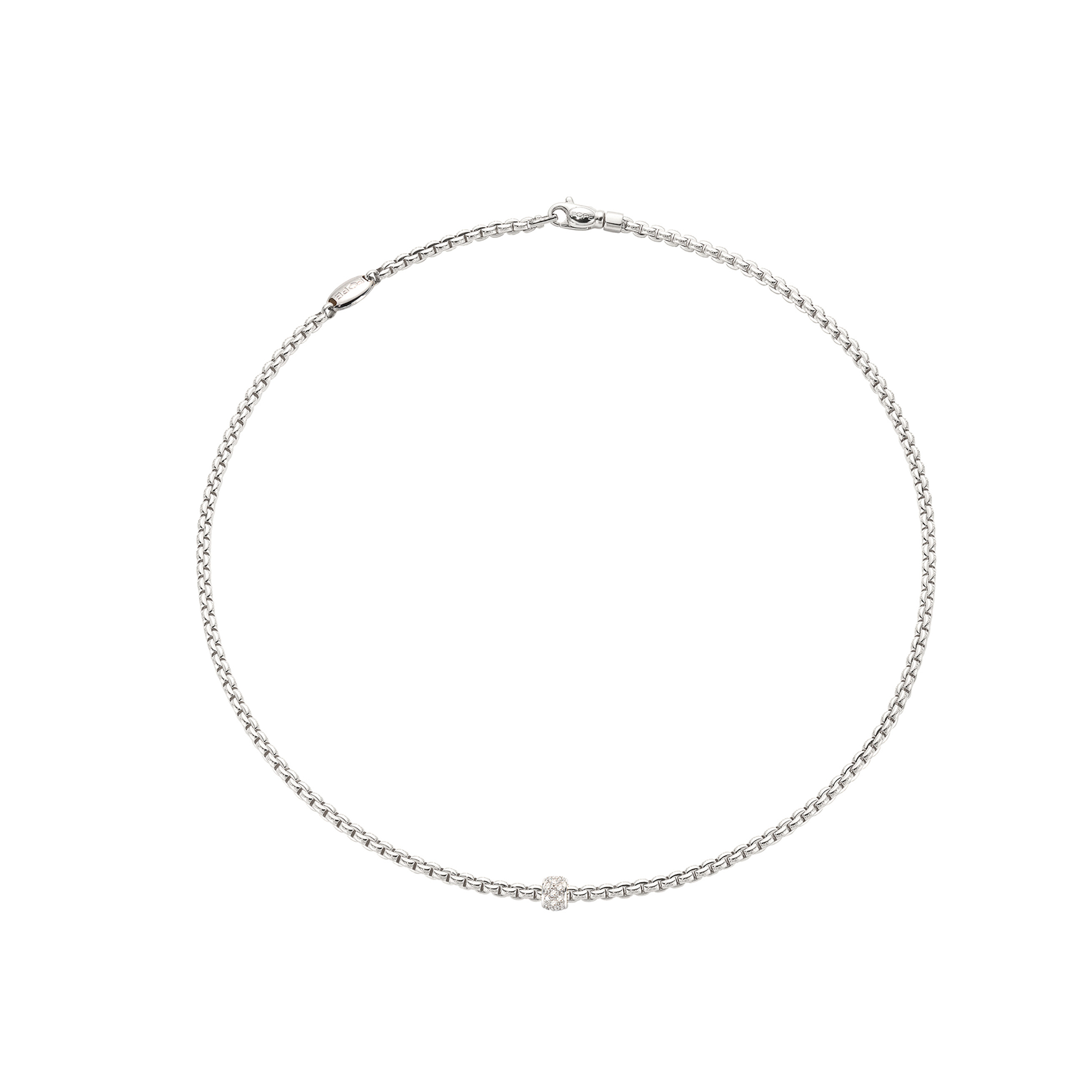 Eka Tiny Gold and Diamond Pavé Necklace