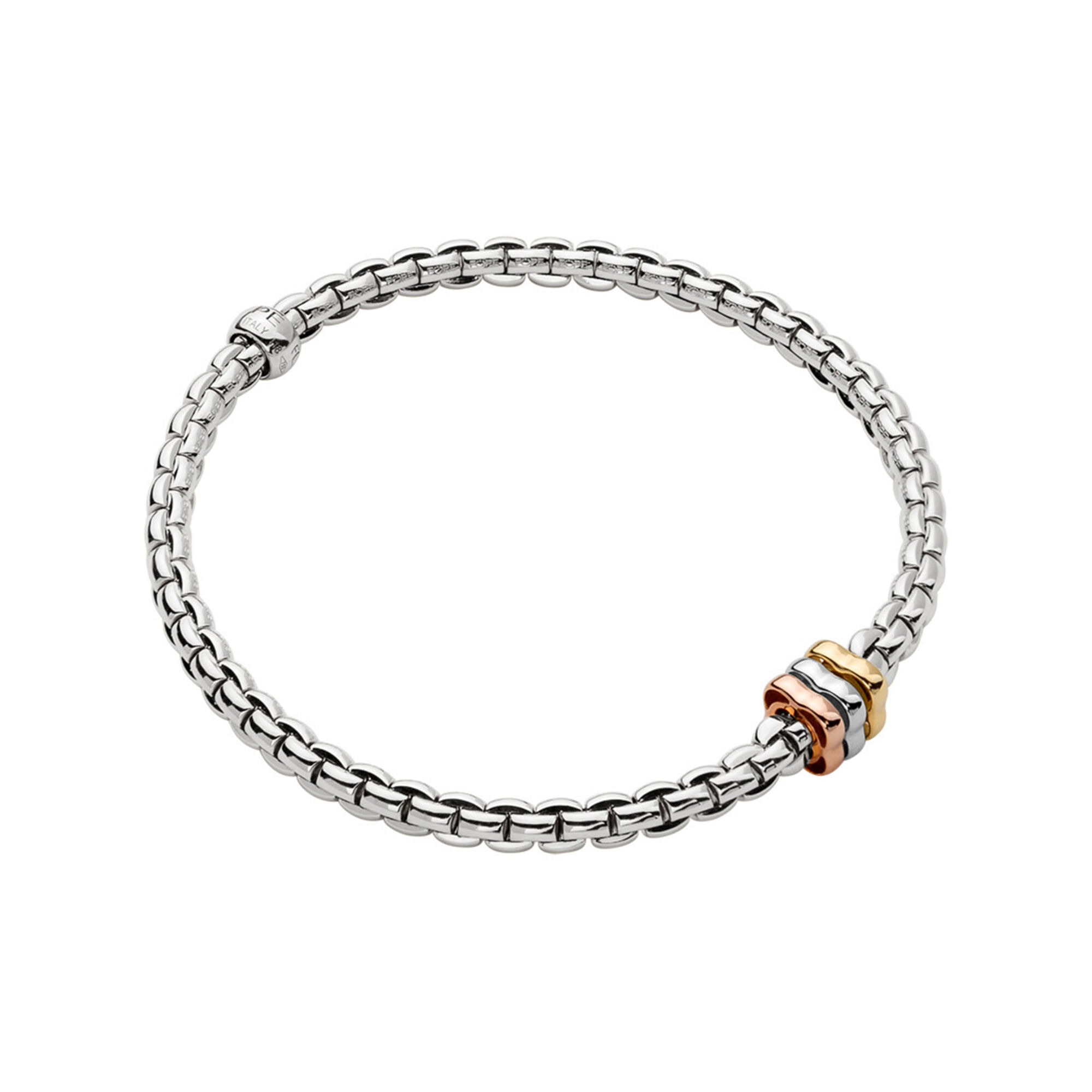 Eka Tiny Flex'it White Gold Multi-Rondel Bracelet