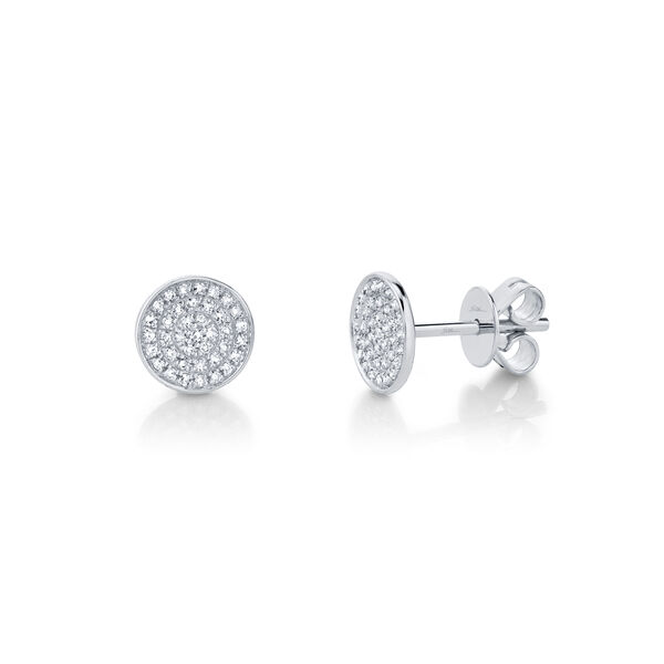 Kate White Gold and Diamond Pav&eacute; Stud Earrings