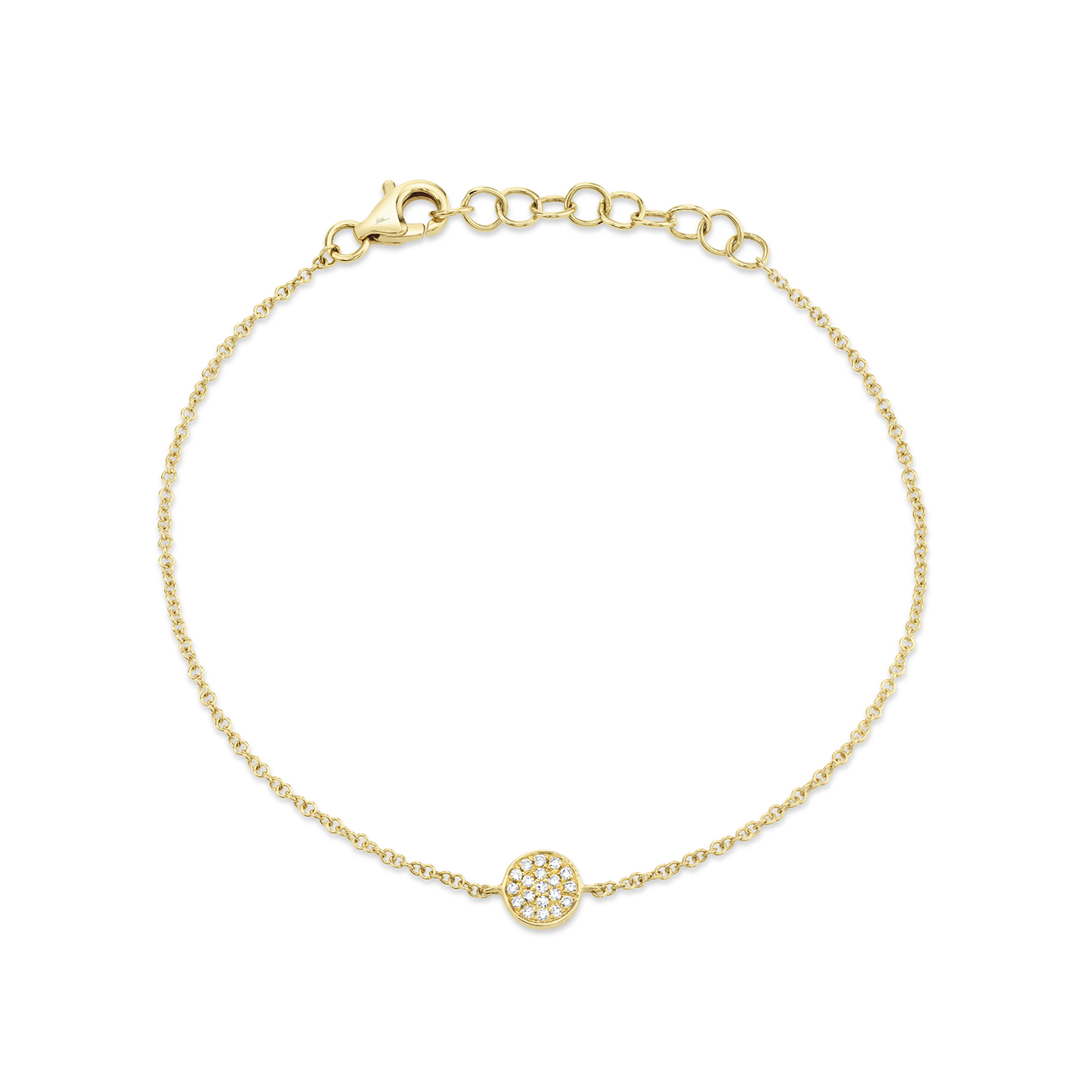 Yellow Gold Bracelet with Diamond Pave image number 0