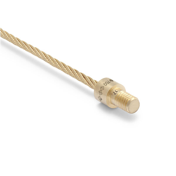 Bracelet câble en or jaune brossé 11g