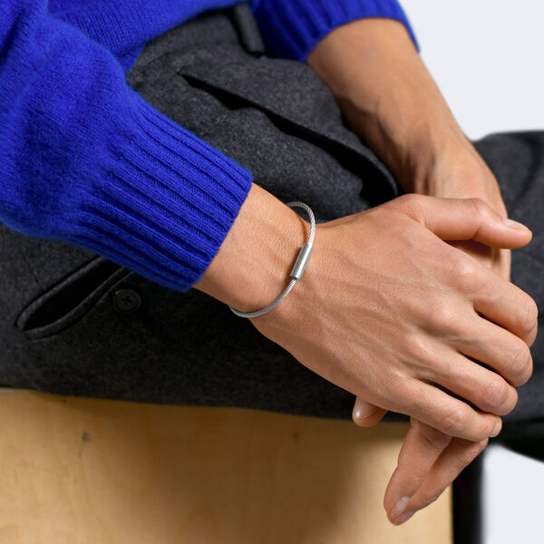 Bracelet câble an argent brossé 9g