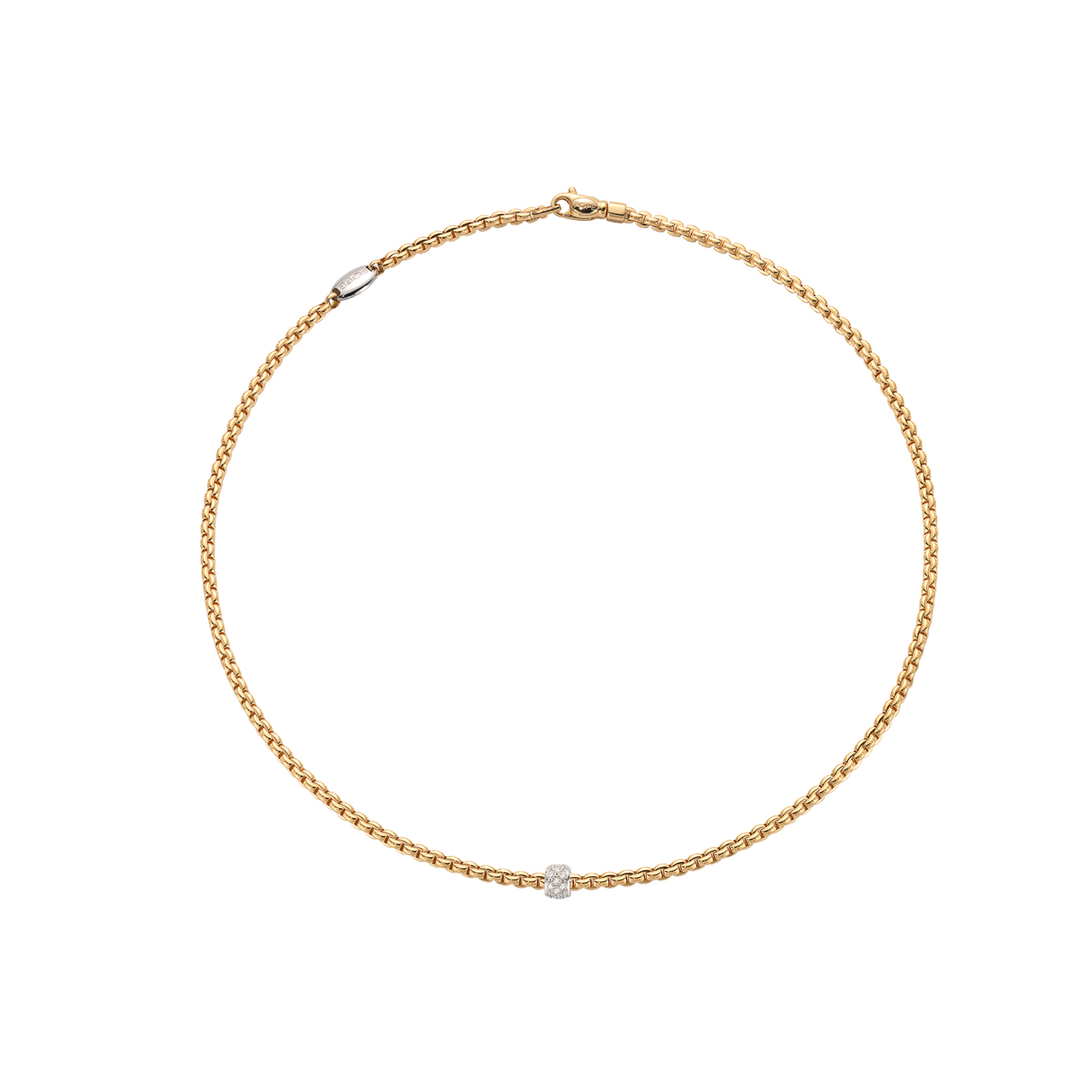 Fope Eka Yellow Gold Necklace 730C PAVE_GB Front image number 1