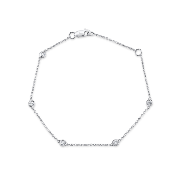 Bracelet Kate en or blanc avec diamants