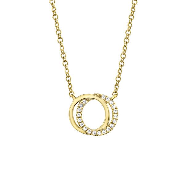 Pendentif Kate en or jaune avec pavé de diamant