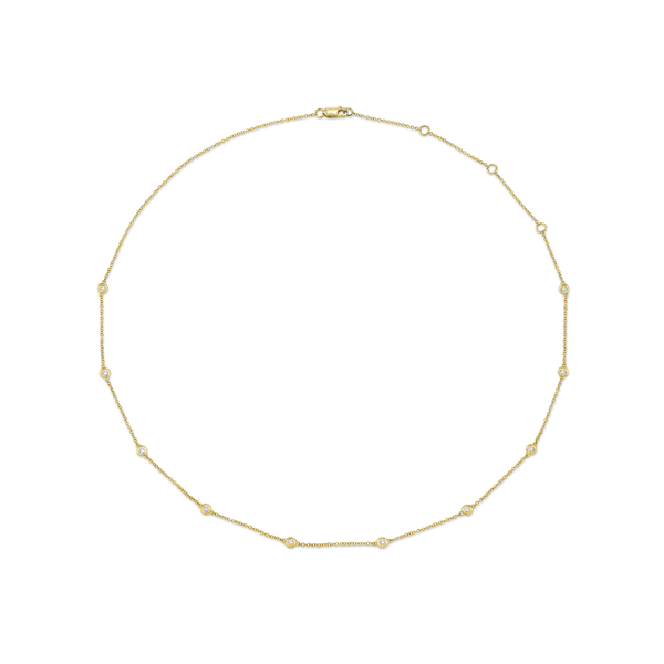 Collier en or jaune avec diamants