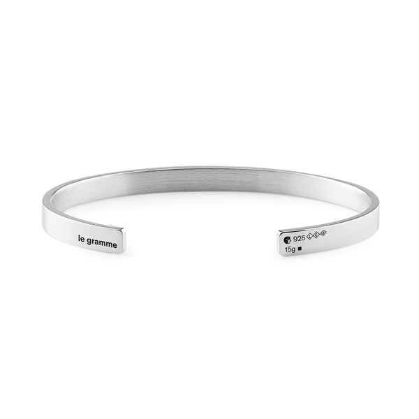Bracelet ruban en argent poli 15g