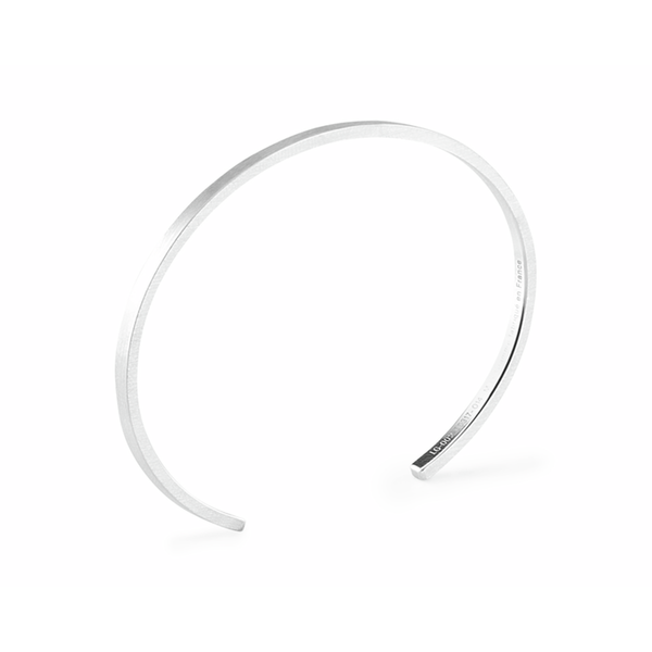 Bracelet ruban en argent brossé 7g