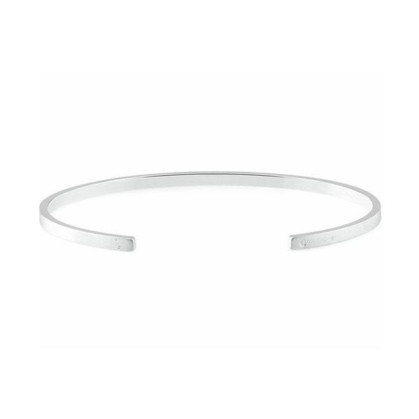 Bracelet ruban en argent brossé 7g