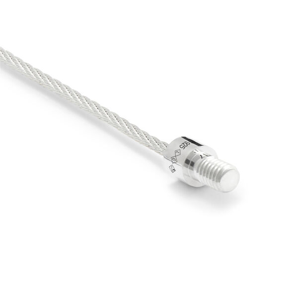 Bracelet câble en argent et or jaune poli 7g