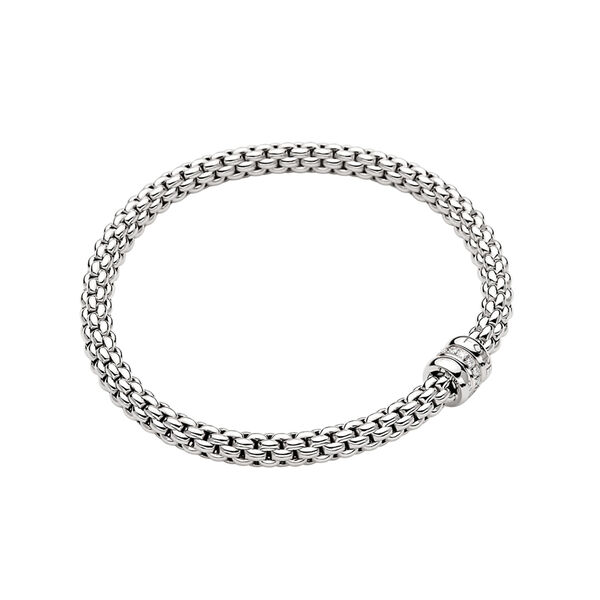 Bracelet Solo Flex'it Multi-rondelles en or blanc avec diamants