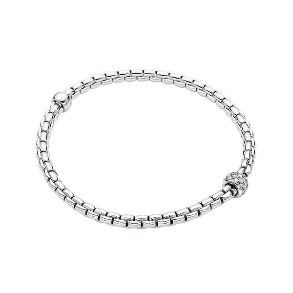 Bracelet Eka Flex'it en or blanc avec pavé de diamants, très petit modèle