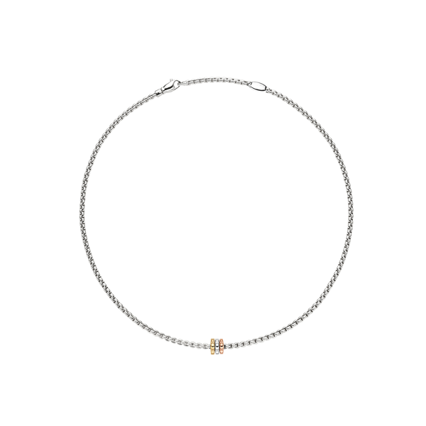 Collier Eka en or blanc, très petit modèle